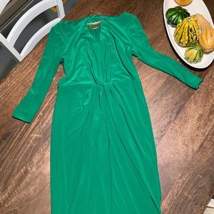 Conservative green dress